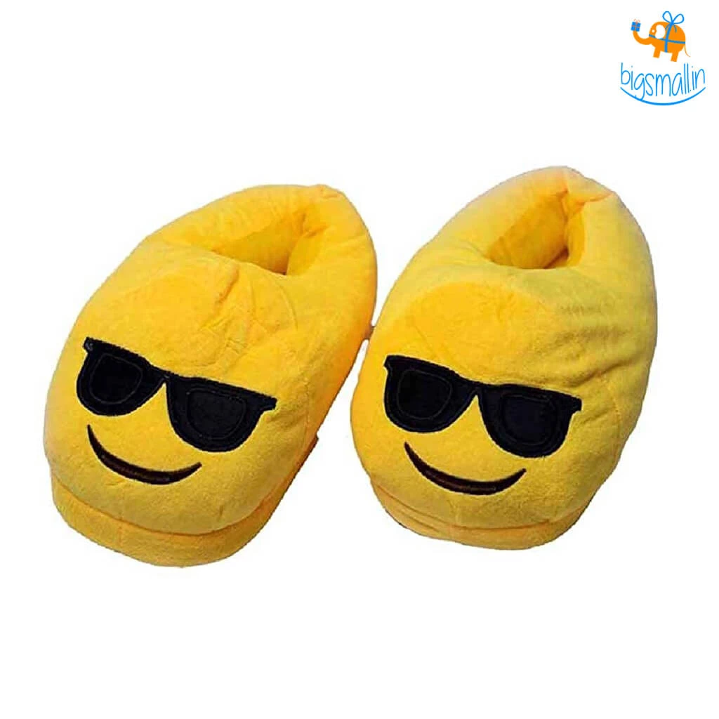 Big Daddy Emoji Plush Slippers