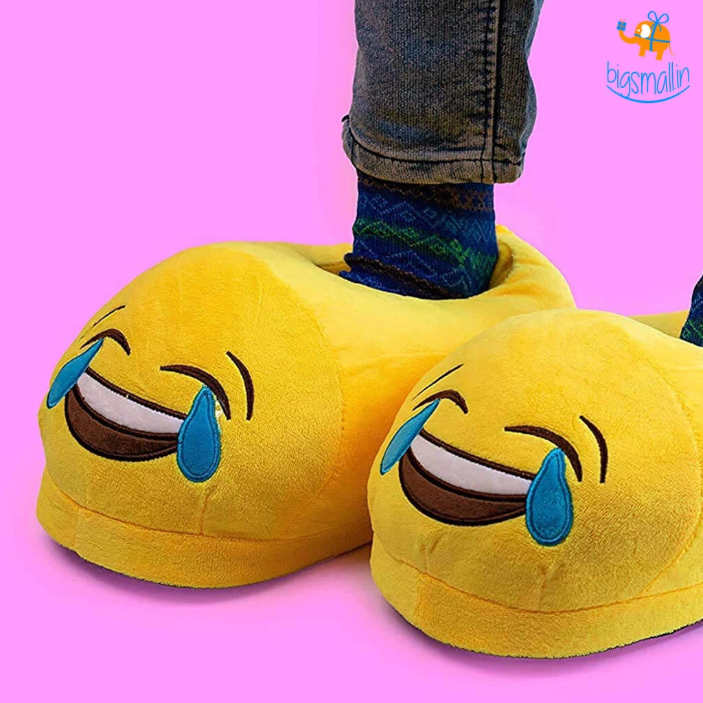 Big Daddy Emoji Plush Slippers