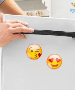 Bigsmall_hmk Emoji Crystal Glass Fridge Magnets- Set Of 2 All Of It