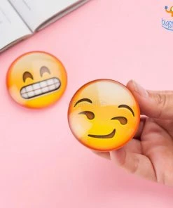 Bigsmall_hmk Emoji Crystal Glass Fridge Magnets- Set Of 2 All Of It