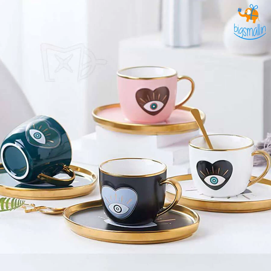 Bigsmall_hmk Evil Eye Cup And Saucer Set