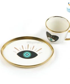 Bigsmall_hmk Evil Eye Cup And Saucer Set