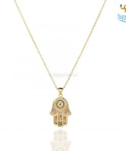 AmyLi Hamsa Evil Eye Pendant
