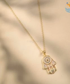 AmyLi Hamsa Evil Eye Pendant