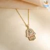 AmyLi Hamsa Evil Eye Pendant