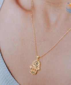 AmyLi Hamsa Evil Eye Pendant