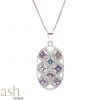 Ash Designs Berry Multi-Sapphire Pendant With Silver Chain Sale