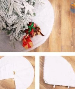 Coral Tree All Of It Faux Fur Christmas Tree Mat