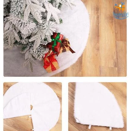 Coral Tree All Of It Faux Fur Christmas Tree Mat