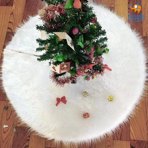 Coral Tree All Of It Faux Fur Christmas Tree Mat