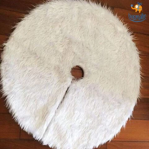 Coral Tree All Of It Faux Fur Christmas Tree Mat