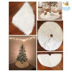 Coral Tree All Of It Faux Fur Christmas Tree Mat