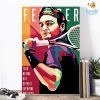 Bigsmall_cc Roger Federer Wooden Wall Art Father's Day
