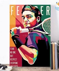 Bigsmall_cc Roger Federer Wooden Wall Art Father's Day