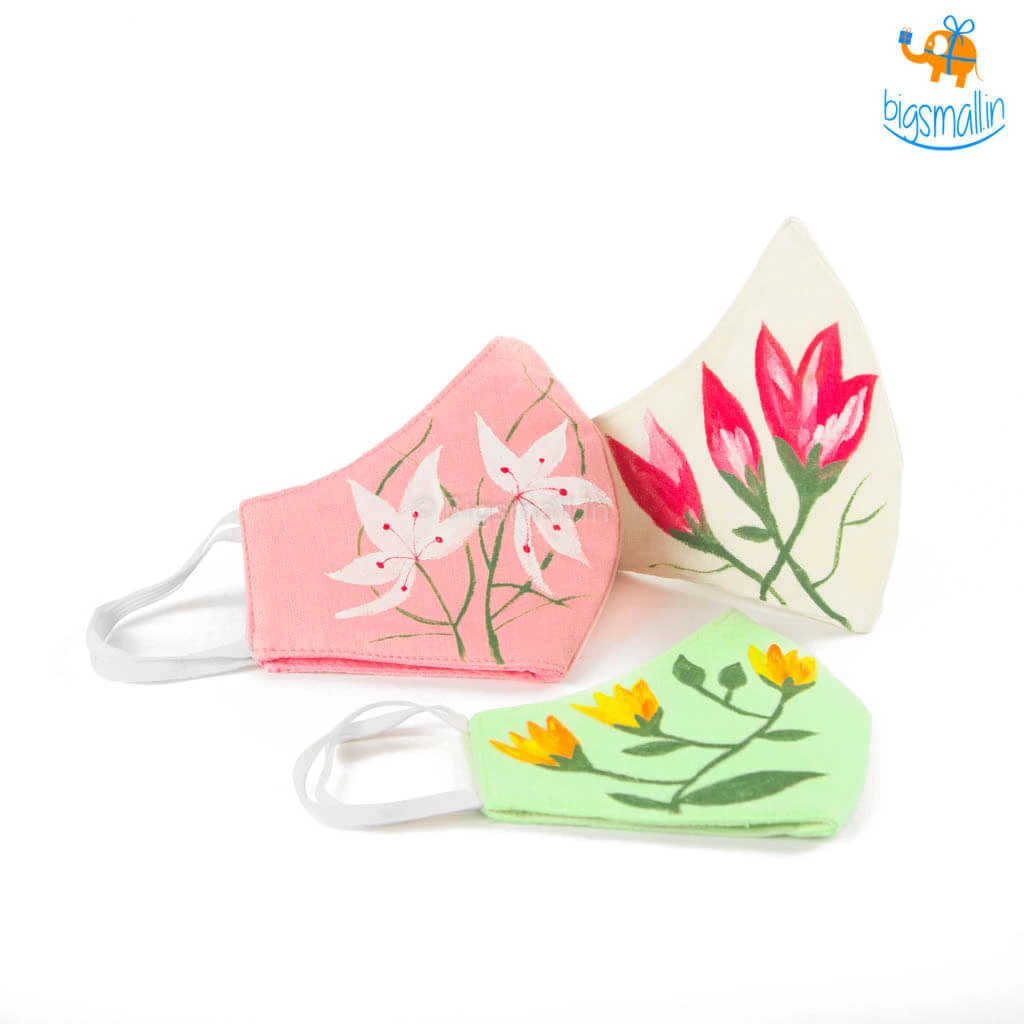 ATUT All Of It Hand-Painted Floral Cotton Mask