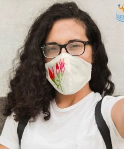 ATUT All Of It Hand-Painted Floral Cotton Mask