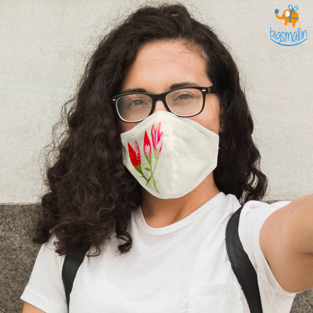 ATUT All Of It Hand-Painted Floral Cotton Mask