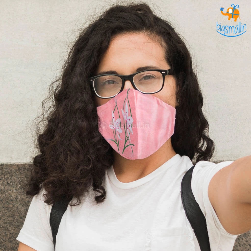 ATUT All Of It Hand-Painted Floral Cotton Mask