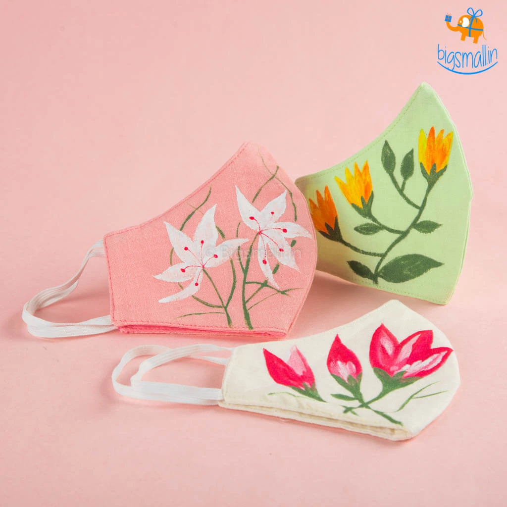 ATUT All Of It Hand-Painted Floral Cotton Mask