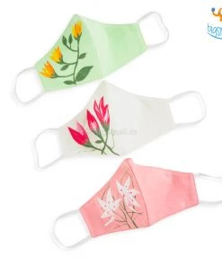 ATUT All Of It Hand-Painted Floral Cotton Mask