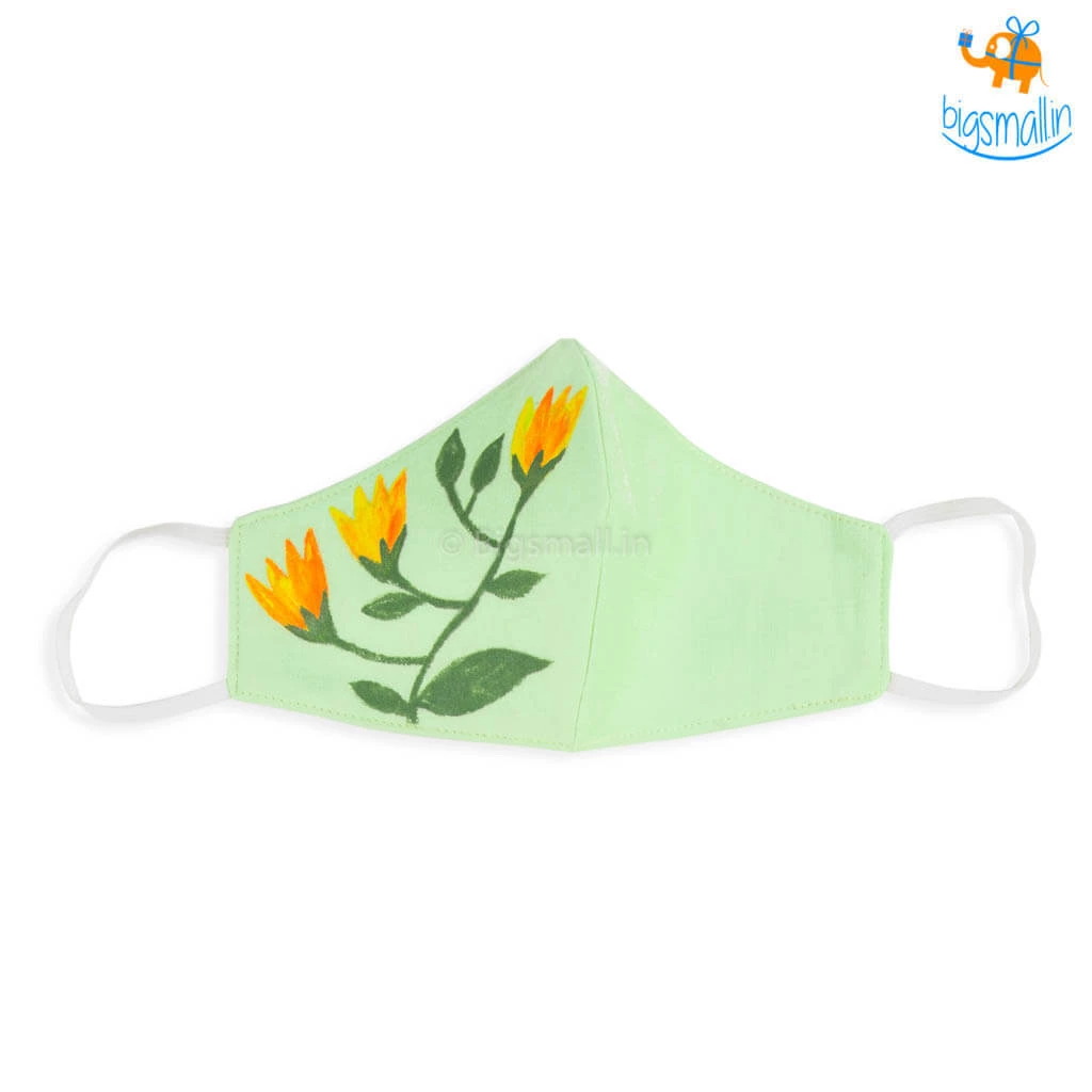 ATUT All Of It Hand-Painted Floral Cotton Mask