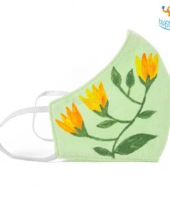 ATUT All Of It Hand-Painted Floral Cotton Mask