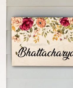 Chitra Chaya Personalized Floral Name Plate | COD Not Available