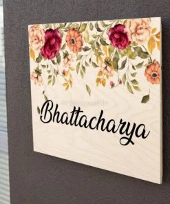 Chitra Chaya Personalized Floral Name Plate | COD Not Available
