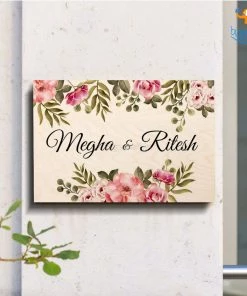 Chitra Chaya Personalized Flower Theme Name Plate | COD Not Available