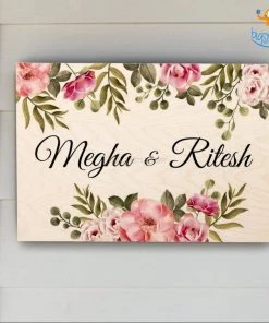 Chitra Chaya Personalized Flower Theme Name Plate | COD Not Available