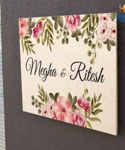 Chitra Chaya Personalized Flower Theme Name Plate | COD Not Available