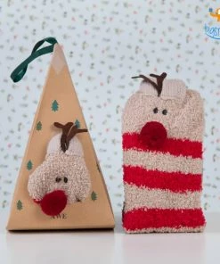 VinnyC Fluffy Christmas Socks