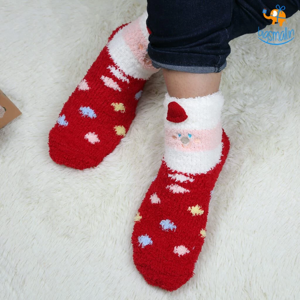 VinnyC Fluffy Christmas Socks