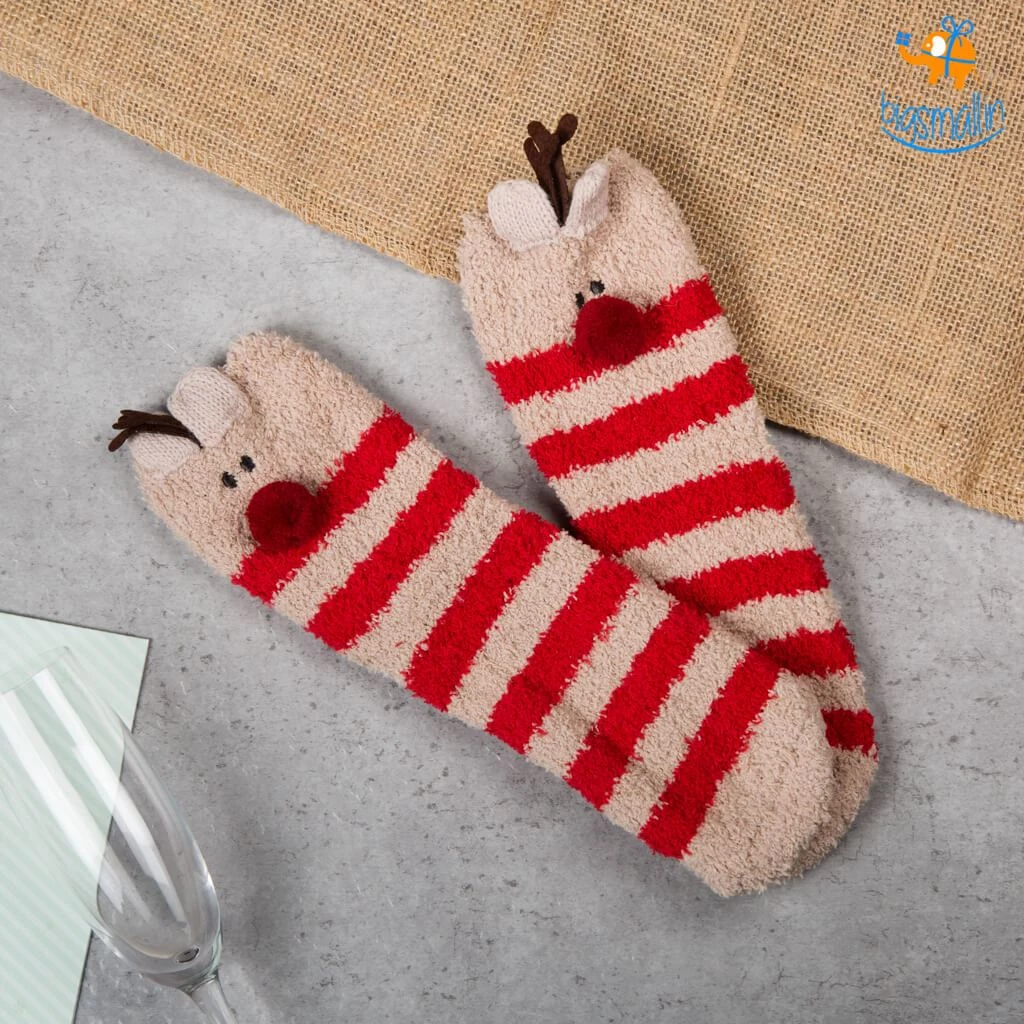 VinnyC Fluffy Christmas Socks