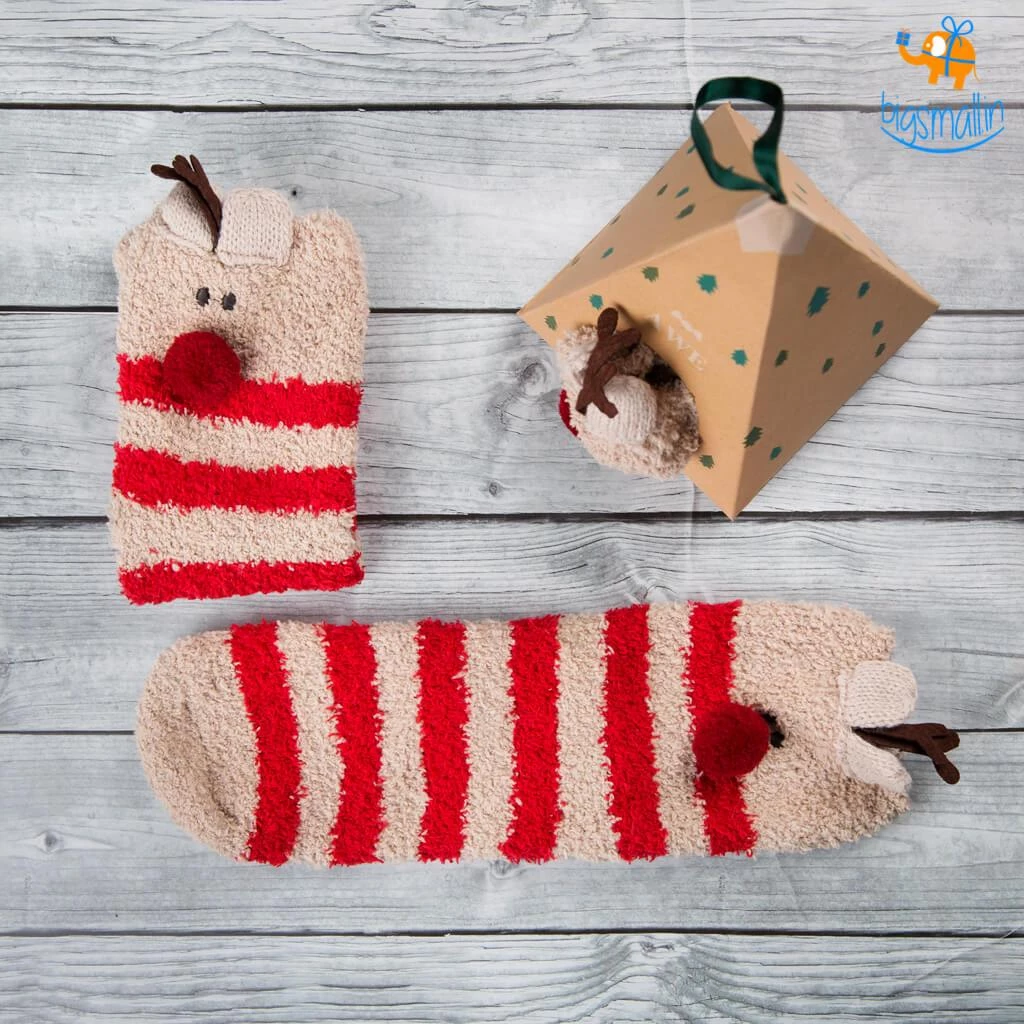 VinnyC Fluffy Christmas Socks