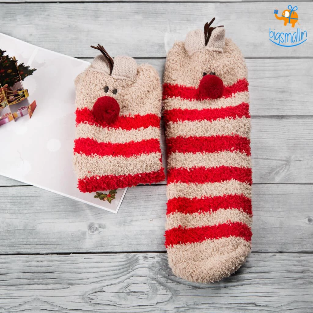 VinnyC Fluffy Christmas Socks