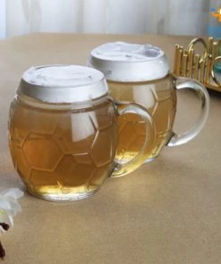 Devnow Father's Day Football Beer Mugs And Bowl Set - 3 Pcs