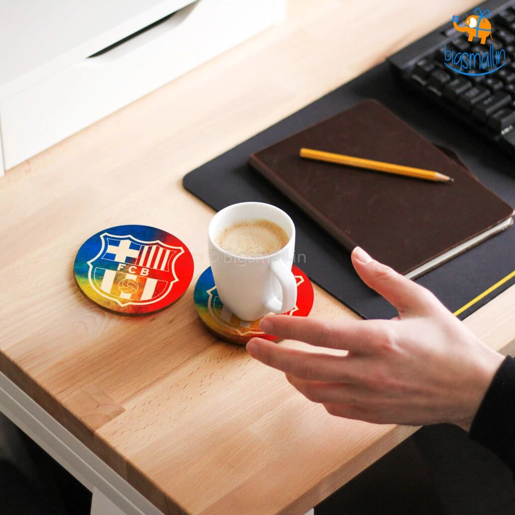 Bigsmall_cc Barcelona Wooden Coasters - Set Of 4 All Of It