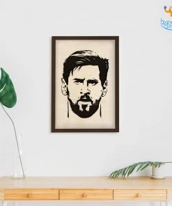 Bigsmall_cc Footballer Engraved Wooden Frame (19 X 13 Inches)