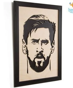 Bigsmall_cc Footballer Engraved Wooden Frame (19 X 13 Inches)