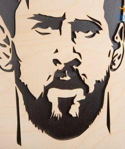 Bigsmall_cc Footballer Engraved Wooden Frame (19 X 13 Inches)