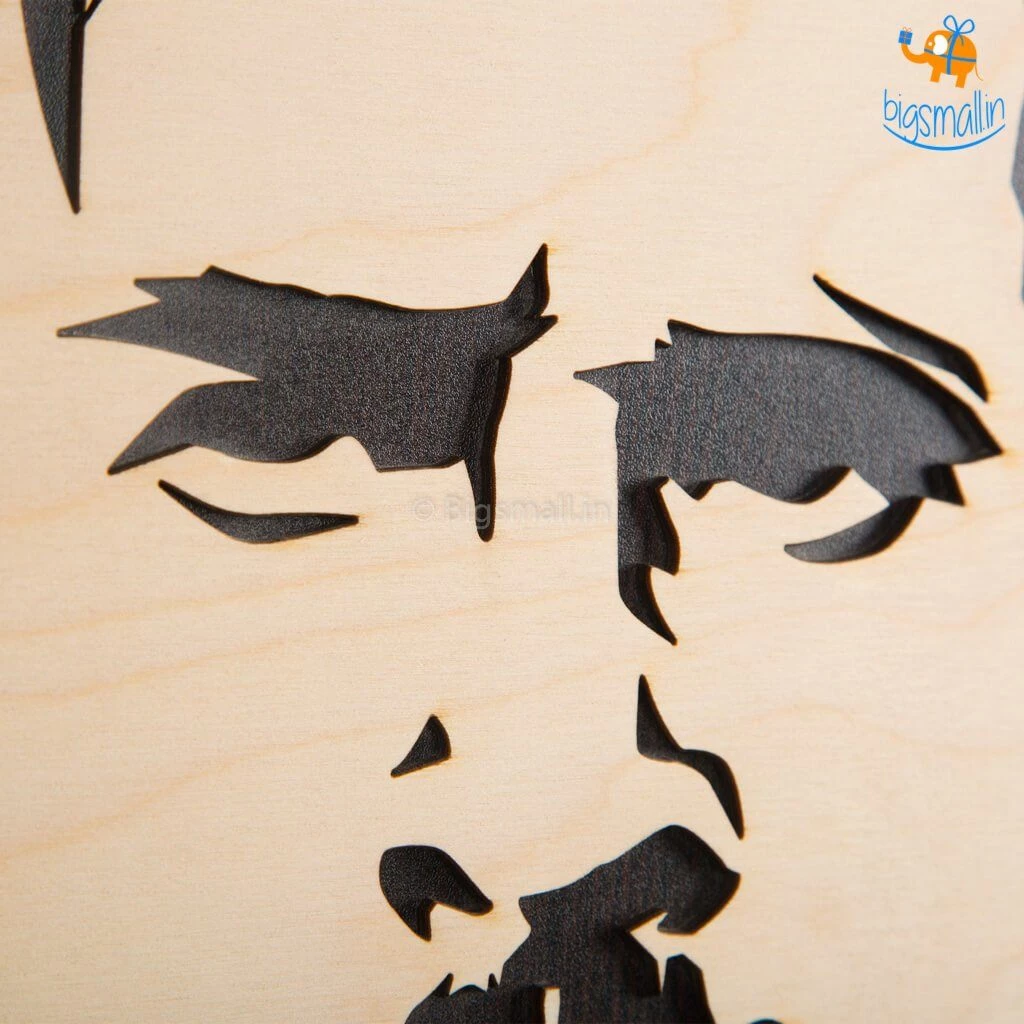 Bigsmall_cc Footballer Engraved Wooden Frame (19 X 13 Inches)