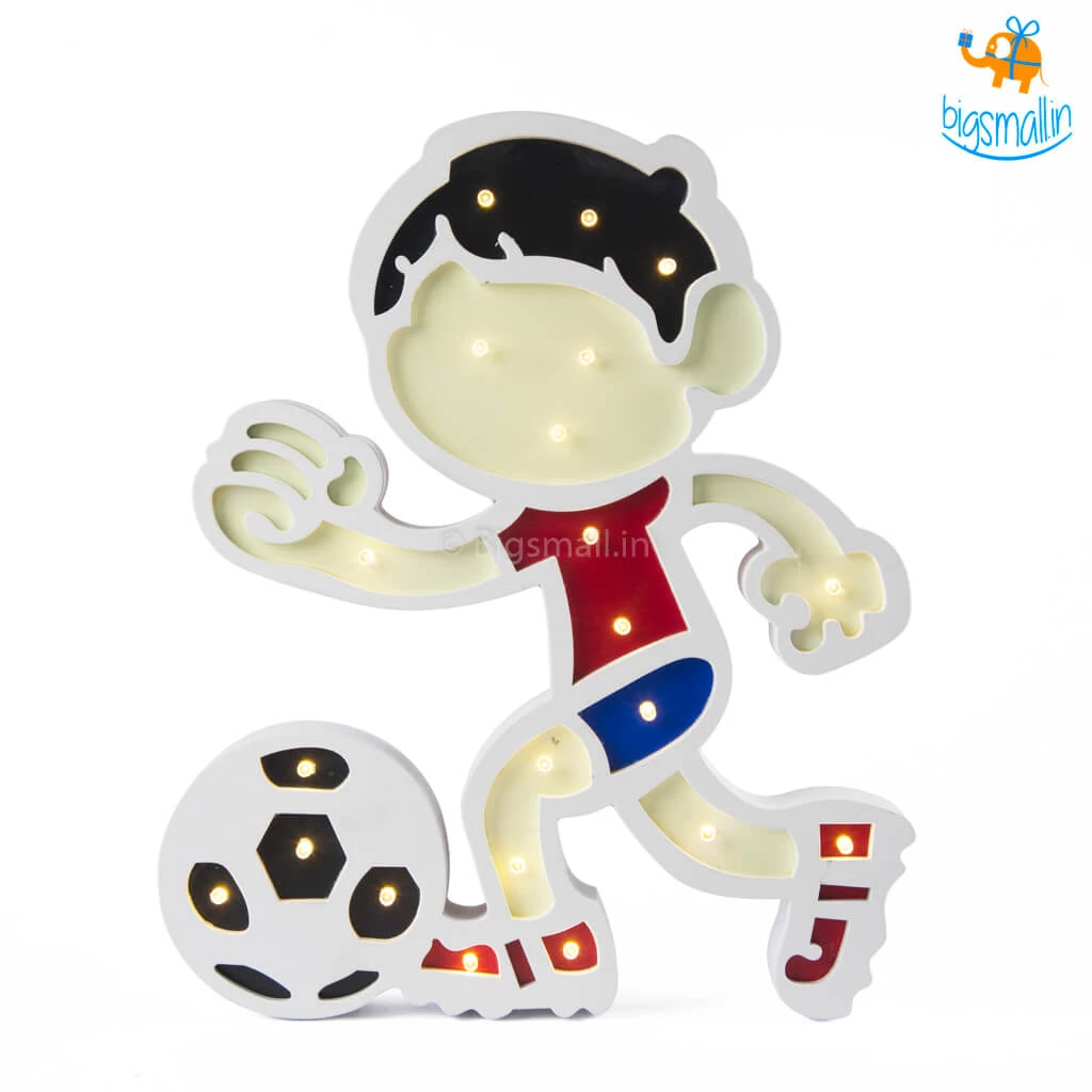 Bigsmall All Of It Footballer Wooden LED Lamp