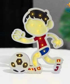 Bigsmall All Of It Footballer Wooden LED Lamp