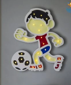 Bigsmall All Of It Footballer Wooden LED Lamp