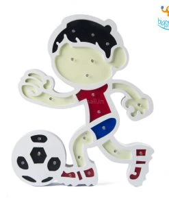Bigsmall All Of It Footballer Wooden LED Lamp