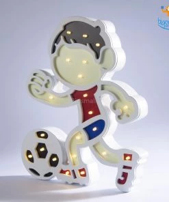 Bigsmall All Of It Footballer Wooden LED Lamp