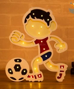 Bigsmall All Of It Footballer Wooden LED Lamp