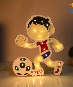 Bigsmall All Of It Footballer Wooden LED Lamp