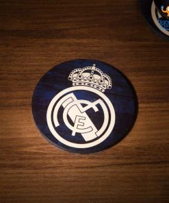 Bigsmall_cc Real Madrid Wooden Coasters - Set Of 4